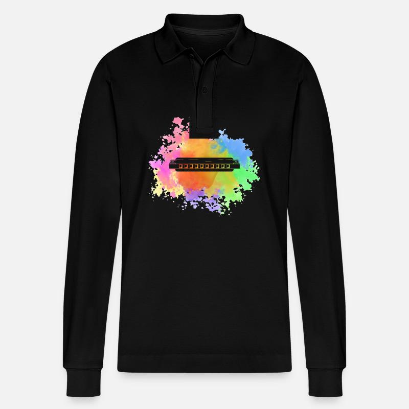 Harmonica Harmonica - Polo à manches longues bio PREPSTER Stanley/Stella Unisexe - noir