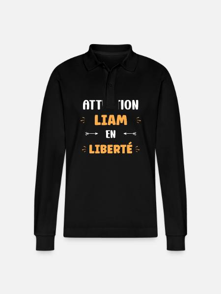Liam - Polo à manches longues bio PREPSTER Stanley/Stella Unisexe - noir