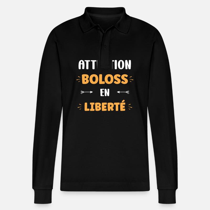 boloss - Polo à manches longues bio PREPSTER Stanley/Stella Unisexe - noir