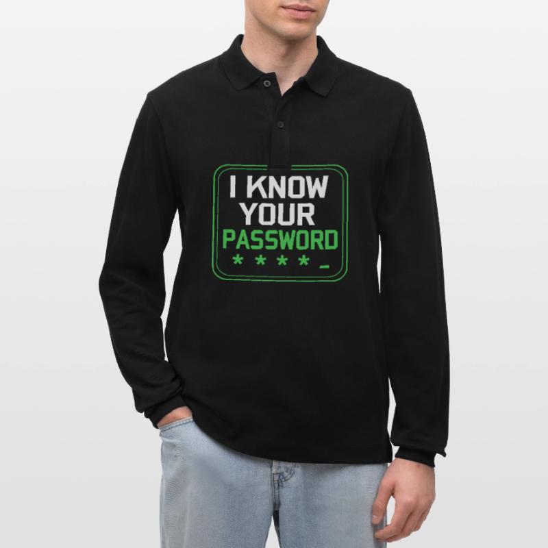 Cybersecurity Cyber Programmierer Hacker Stanley/Stella Unisex Bio-Langarm-Poloshirt Prepster