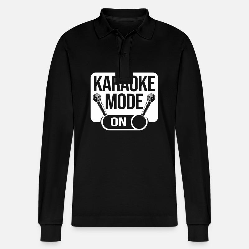 Karaoke - Stanley/Stella Unisex Bio-Langarm-Poloshirt Prepster - Schwarz