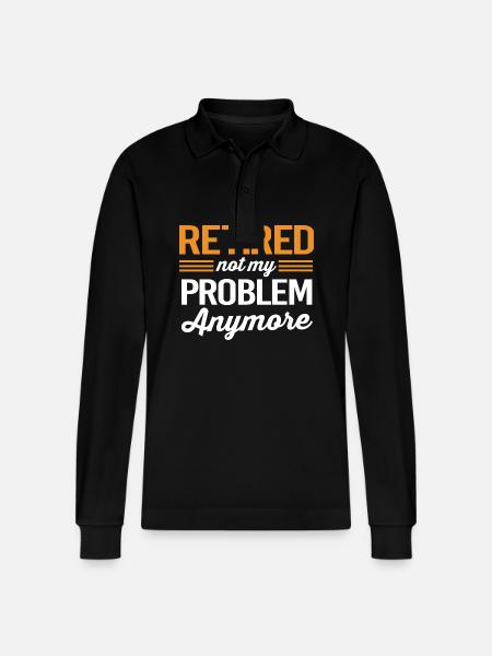 Retirement Pensioner Pensioner - Stanley/Stella Organic Unisex Long-Sleeved Polo Shirt Prepster - black