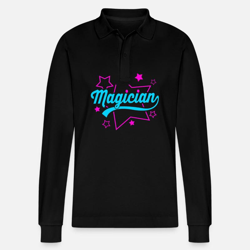 Sorcier - Polo à manches longues bio PREPSTER Stanley/Stella Unisexe - noir