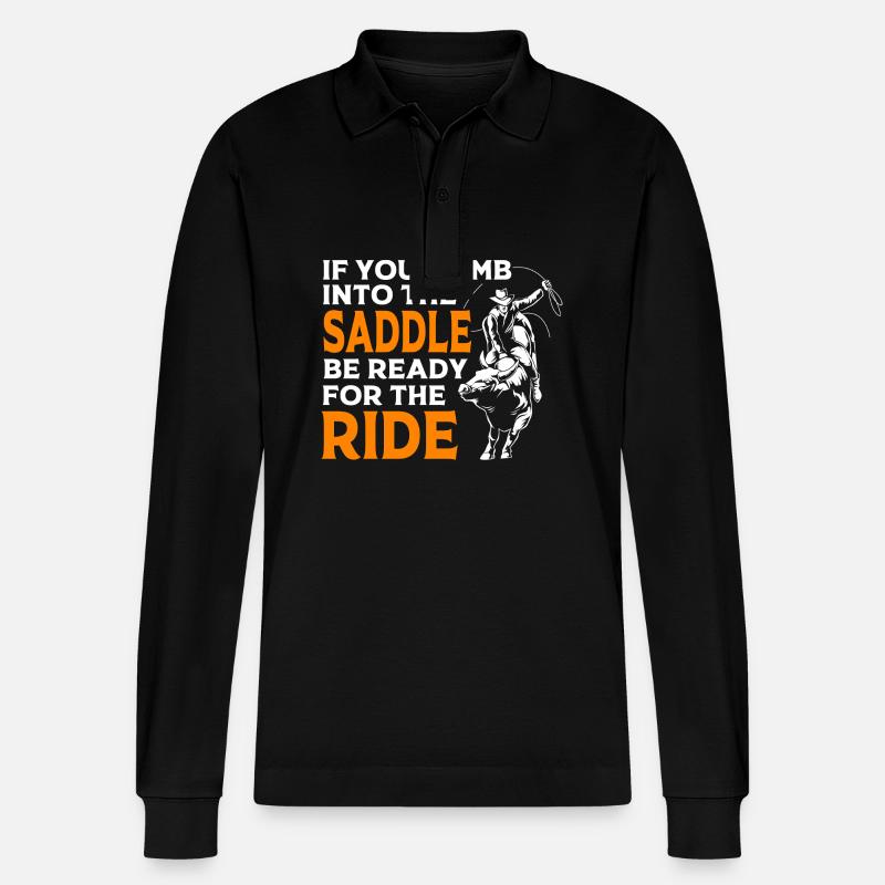 Rodeo - Stanley/Stella Unisex Bio-Langarm-Poloshirt Prepster - Schwarz