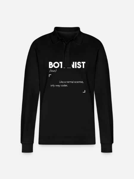 Botanist - Stanley/Stella Organic Unisex Long-Sleeved Polo Shirt Prepster - black