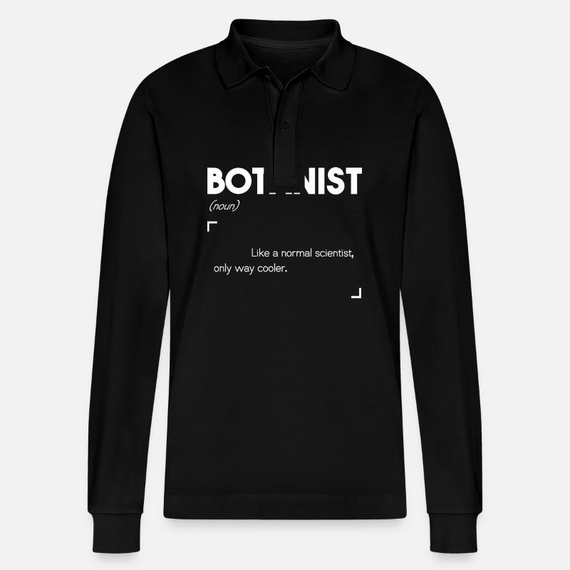 Botaniker - Stanley/Stella Unisex Bio-Langarm-Poloshirt Prepster - Schwarz
