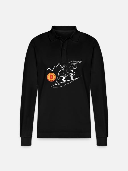 Le bitcoin - Polo à manches longues bio PREPSTER Stanley/Stella Unisexe - noir