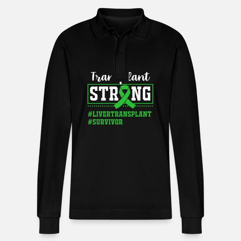 Lebererkrankung - Stanley/Stella Unisex Bio-Langarm-Poloshirt Prepster - Schwarz