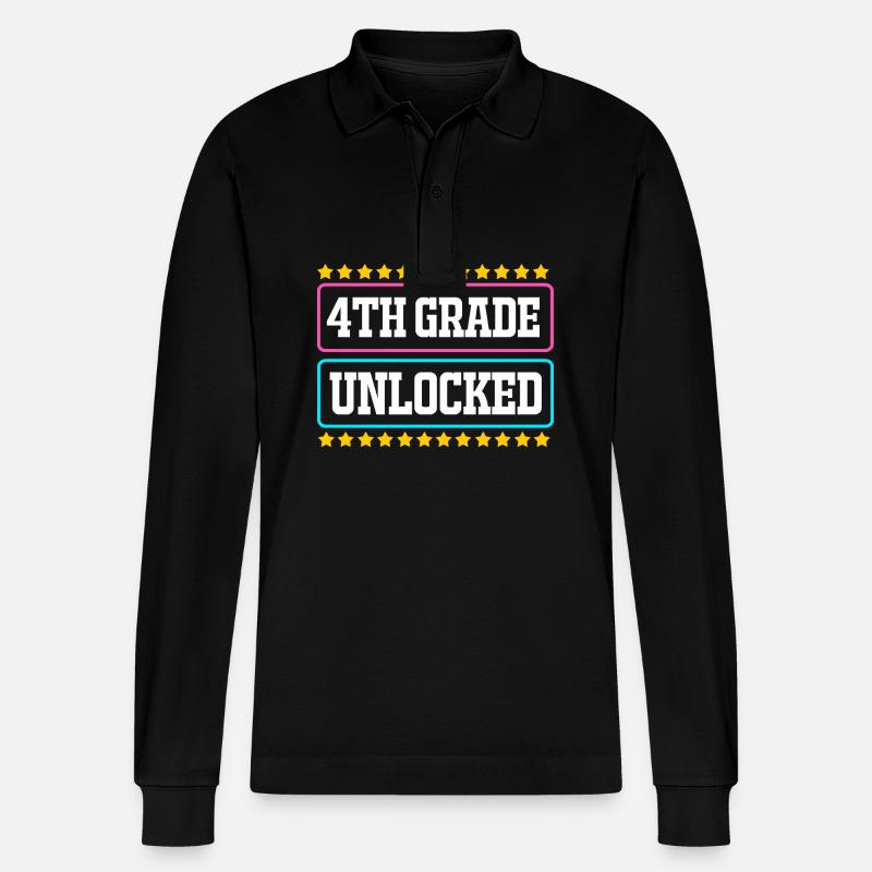 4e année - Polo à manches longues bio PREPSTER Stanley/Stella Unisexe - noir