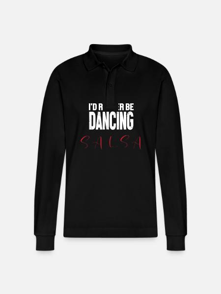 Salsa Dancer Dancer - Stanley/Stella Organic Unisex Long-Sleeved Polo Shirt Prepster - black