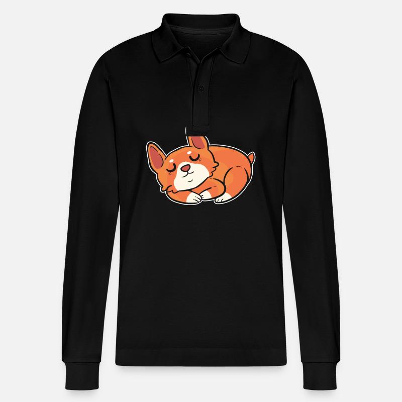 Corgi - Polo à manches longues bio PREPSTER Stanley/Stella Unisexe - noir