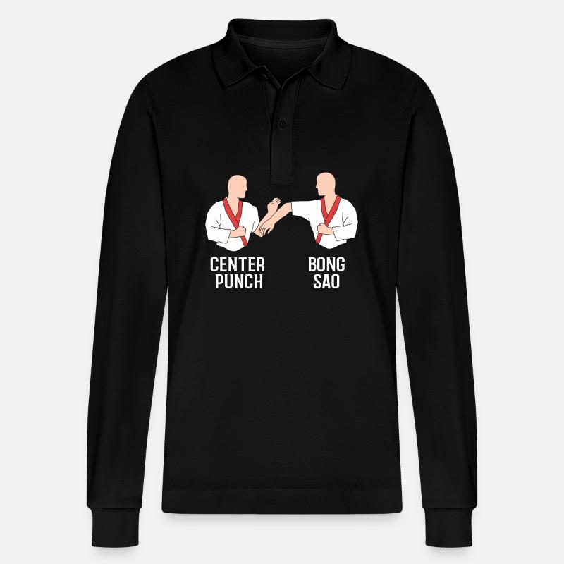 Wing Chun - Stanley/Stella Unisex Bio-Langarm-Poloshirt Prepster - Schwarz