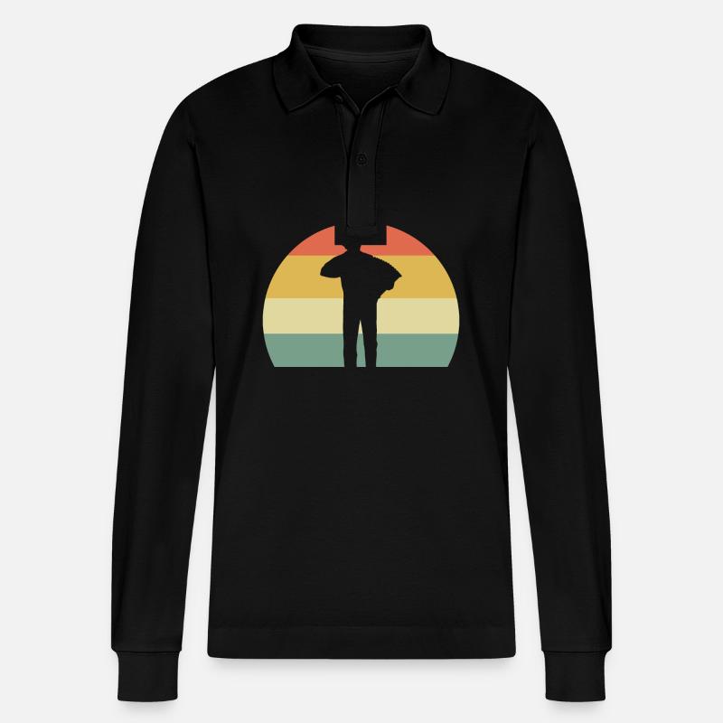 Fisarmonica - Polo a manica lunga ecologica unisex Prepster di Stanley/Stella - nero