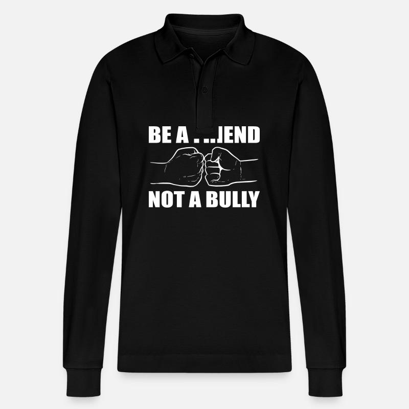 Mobbing - Stanley/Stella Unisex Bio-Langarm-Poloshirt Prepster - Schwarz