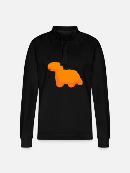 Chicken Nuggets - Stanley/Stella Organic Unisex Long-Sleeved Polo Shirt Prepster - black