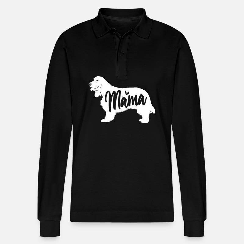 Cocker Spaniel - Stanley/Stella Unisex Bio-Langarm-Poloshirt Prepster - Schwarz