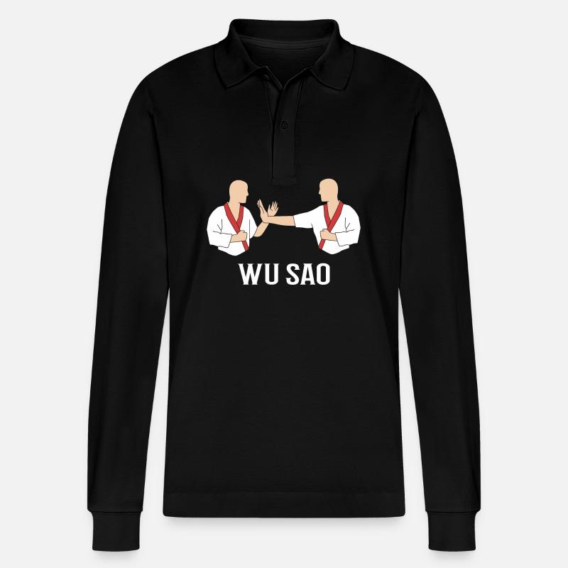 Wing Chun - Stanley/Stella Unisex Bio-Langarm-Poloshirt Prepster - Schwarz