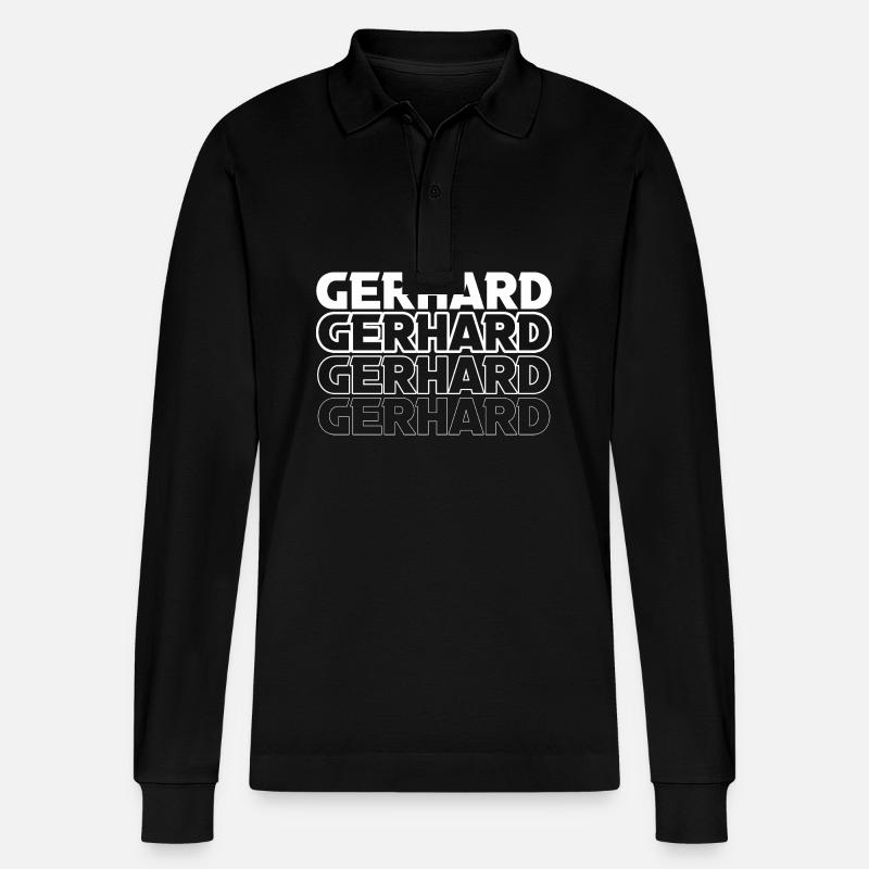 Gerhard - Polo à manches longues bio PREPSTER Stanley/Stella Unisexe - noir