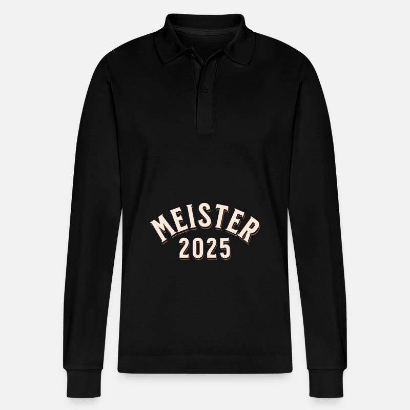 Meister 2025 - Stanley/Stella Unisex Bio-Langarm-Poloshirt Prepster - Schwarz