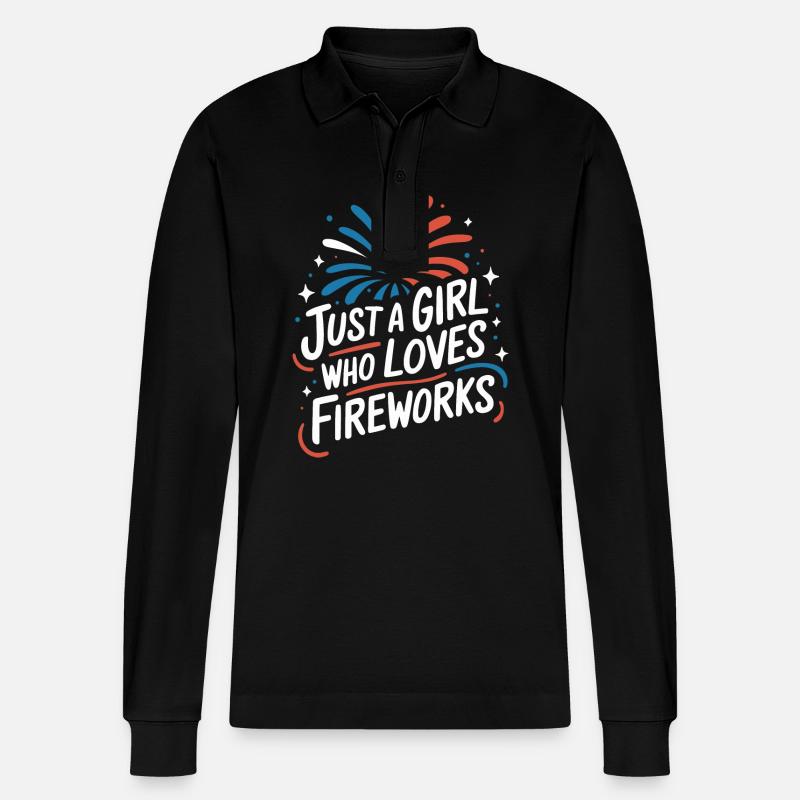 Pyrotechniker Feuerwerk Pyrotechnik - Stanley/Stella Unisex Bio-Langarm-Poloshirt Prepster - Schwarz