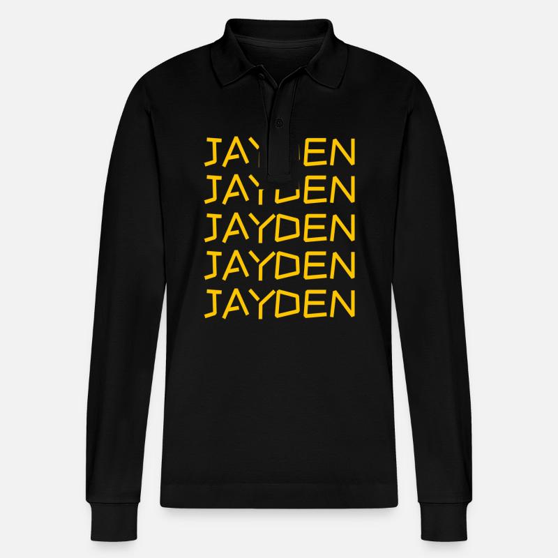 Jayden - Stanley/Stella Unisex Bio-Langarm-Poloshirt Prepster - Schwarz