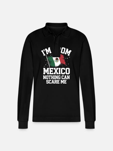 Mexico Mexico Mexican Spanish - Stanley/Stella Organic Unisex Long-Sleeved Polo Shirt Prepster - black
