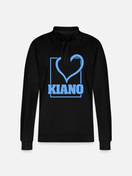 Kiano - Stanley/Stella Organic Unisex Long-Sleeved Polo Shirt Prepster - black