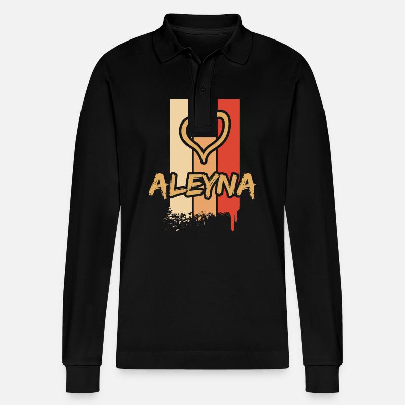 Aleyna - Polo à manches longues bio PREPSTER Stanley/Stella Unisexe - noir