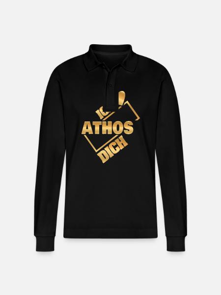 Couple Athos - Stanley/Stella Unisex Bio-Langarm-Poloshirt Prepster - Schwarz