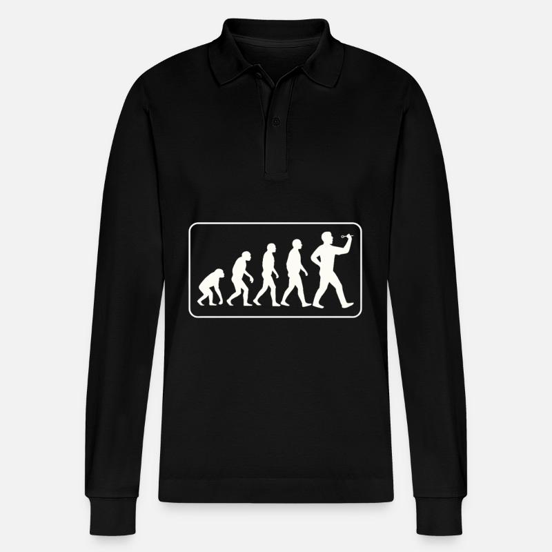 Fléchette Evolution - Polo à manches longues bio PREPSTER Stanley/Stella Unisexe - noir