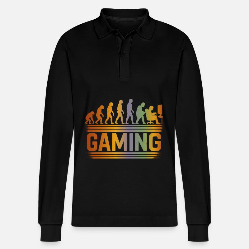 Evolution Gaming - Polo à manches longues bio PREPSTER Stanley/Stella Unisexe - noir