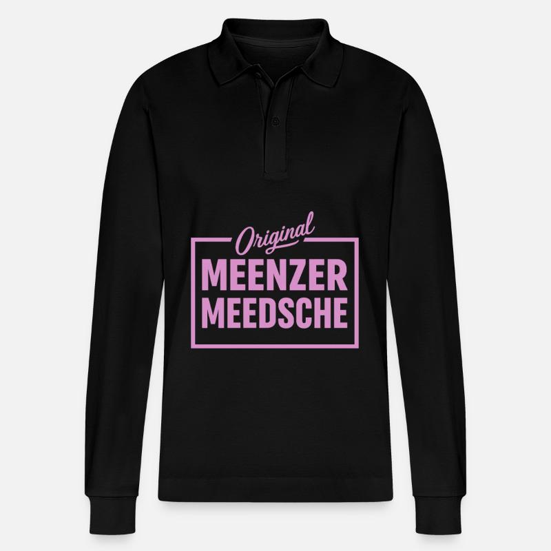 Meenzer Meedsche Rheinhessen Mainz - Polo à manches longues bio PREPSTER Stanley/Stella Unisexe - noir