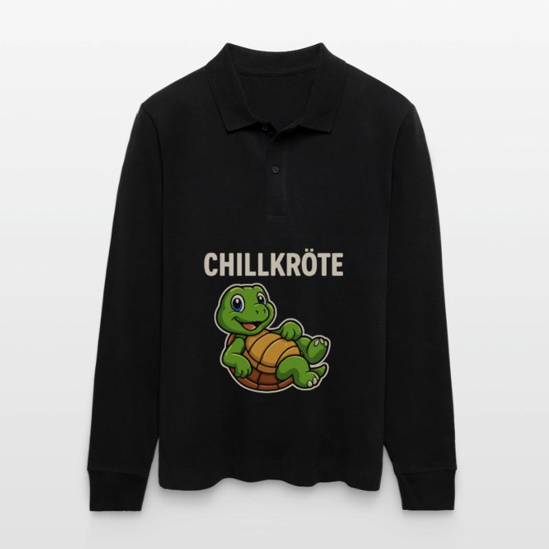 Chill Toad Turtle - Funny Turtle Stanley/Stella Organic Unisex Long-Sleeved Polo Shirt Prepster