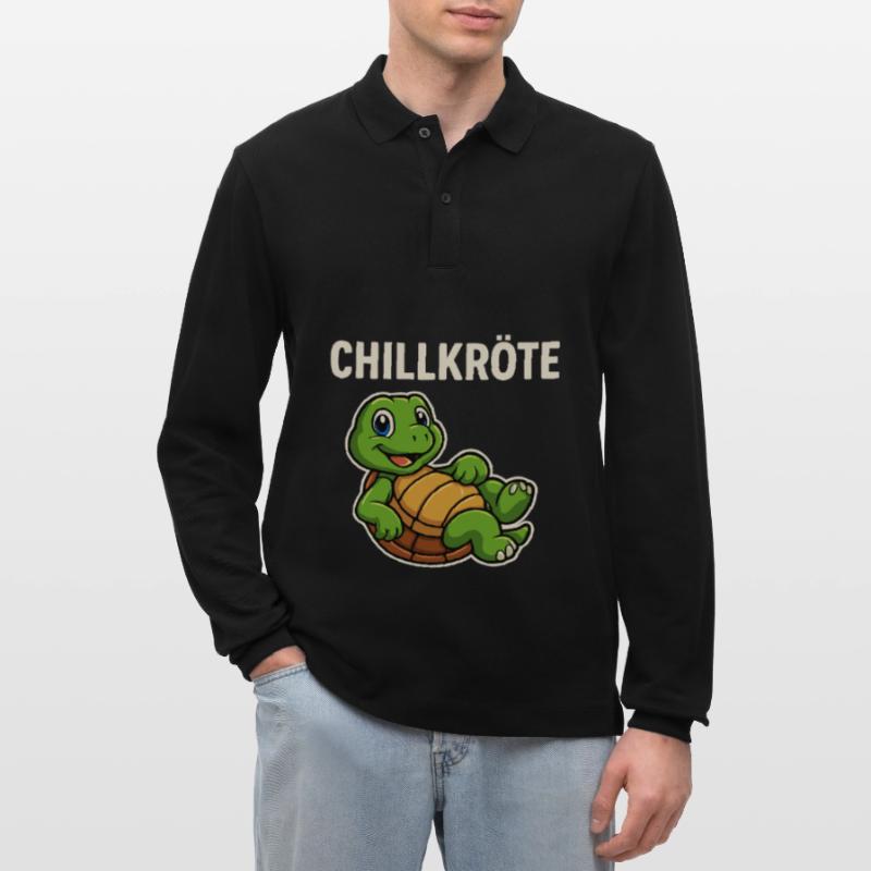 Chill Toad Turtle - Funny Turtle Stanley/Stella Organic Unisex Long-Sleeved Polo Shirt Prepster