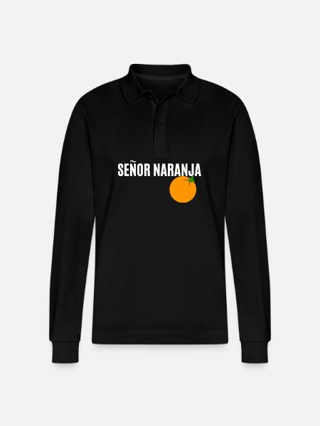 Señor Naranja - Stanley/Stella Organic Unisex Long-Sleeved Polo Shirt Prepster - black