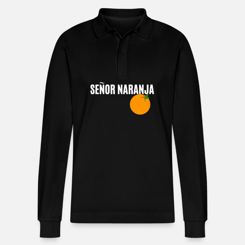 Señor Naranja - Stanley/Stella Unisex Bio-Langarm-Poloshirt Prepster - Schwarz