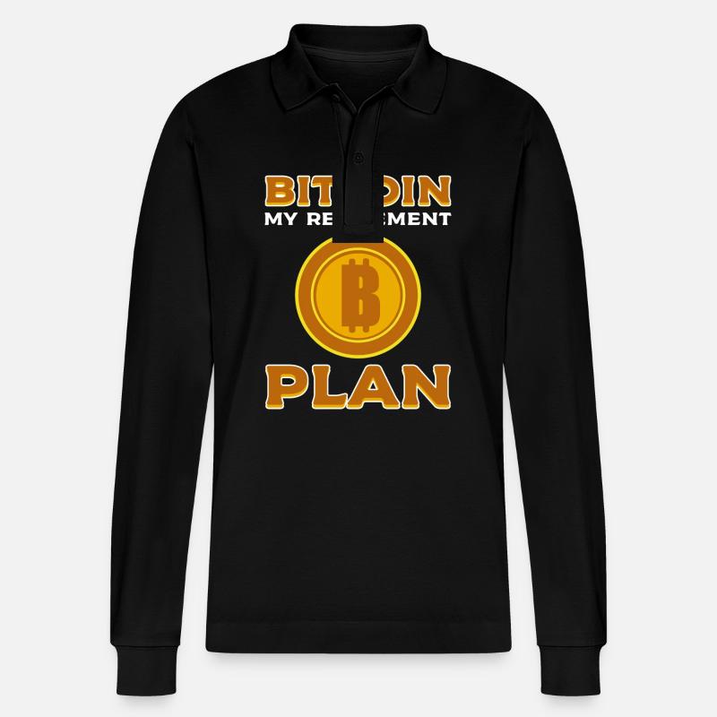 Bitcoin - Stanley/Stella Unisex Bio-Langarm-Poloshirt Prepster - Schwarz