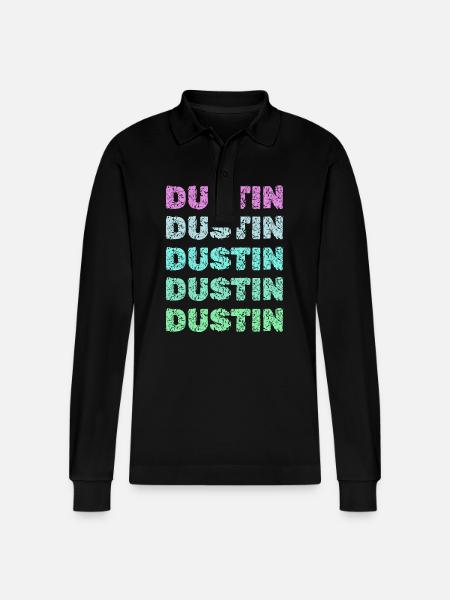 Dustin Dustin - Stanley/Stella Organic Unisex Long-Sleeved Polo Shirt Prepster - black