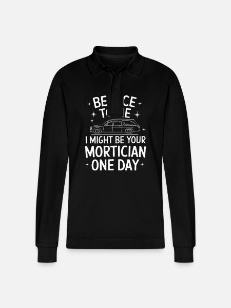 Bestatter Leichenwagen Leichenbestatter - Stanley/Stella Unisex Bio-Langarm-Poloshirt Prepster - Schwarz