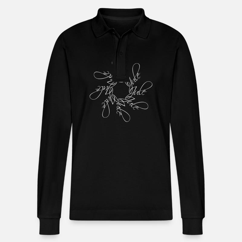 Jule Nom Nom Mandala - Polo à manches longues bio PREPSTER Stanley/Stella Unisexe - noir