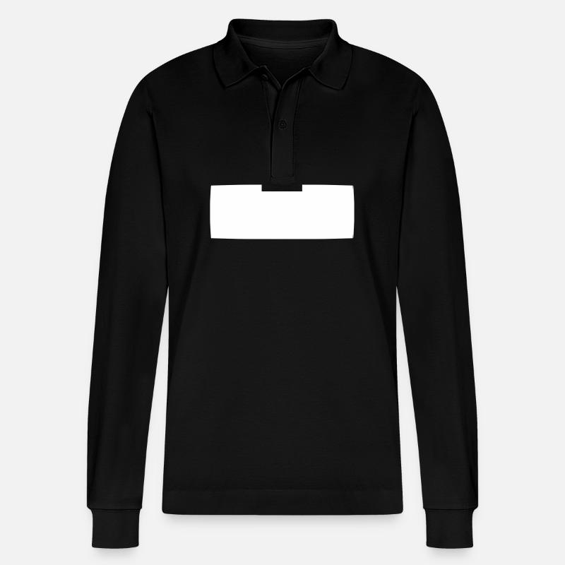 shape rectangle square shape - Stanley/Stella Organic Unisex Long-Sleeved Polo Shirt Prepster - black