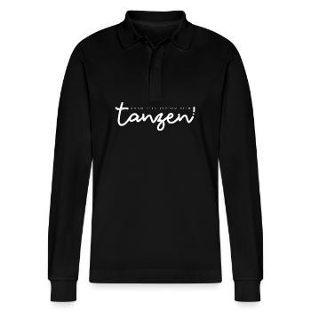 Tanzen kann kein Irrtum sein! Schöner Tanz Spruch - Stanley/Stella Unisex Bio-Langarm-Poloshirt Prepster - Schwarz - Vorne - Anna (173cm) & Nico (186cm)