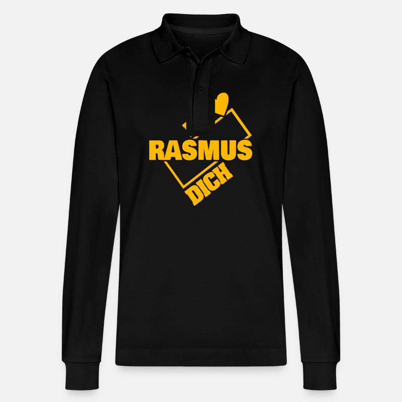 Rasmus - Stanley/Stella Unisex Bio-Langarm-Poloshirt Prepster - Schwarz