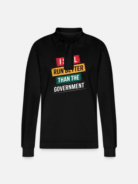 Amputation Disability - Stanley/Stella Organic Unisex Long-Sleeved Polo Shirt Prepster - black