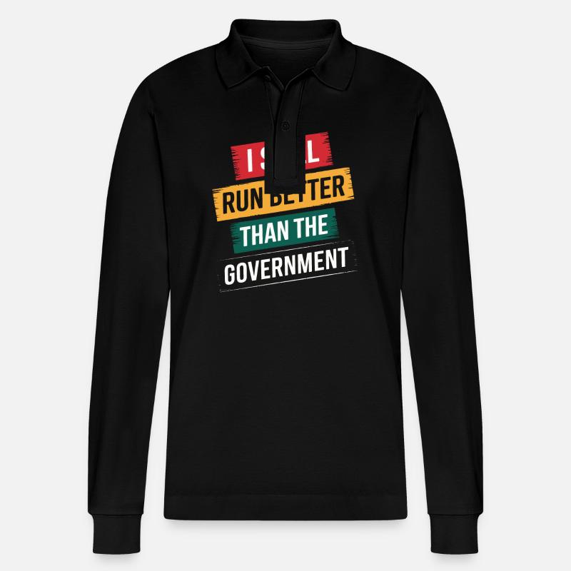 Invalidité due à l’amputation - Polo à manches longues bio PREPSTER Stanley/Stella Unisexe - noir