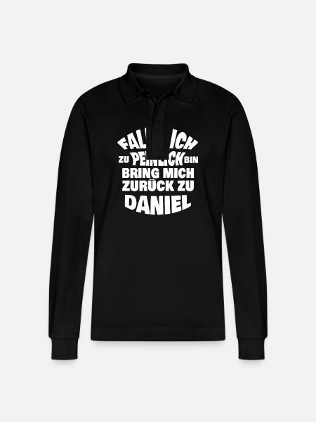 Bachelor party Daniel - Stanley/Stella Organic Unisex Long-Sleeved Polo Shirt Prepster - black