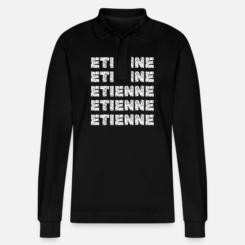Etienne als Etienne - Stanley/Stella Unisex Bio-Langarm-Poloshirt Prepster - Schwarz