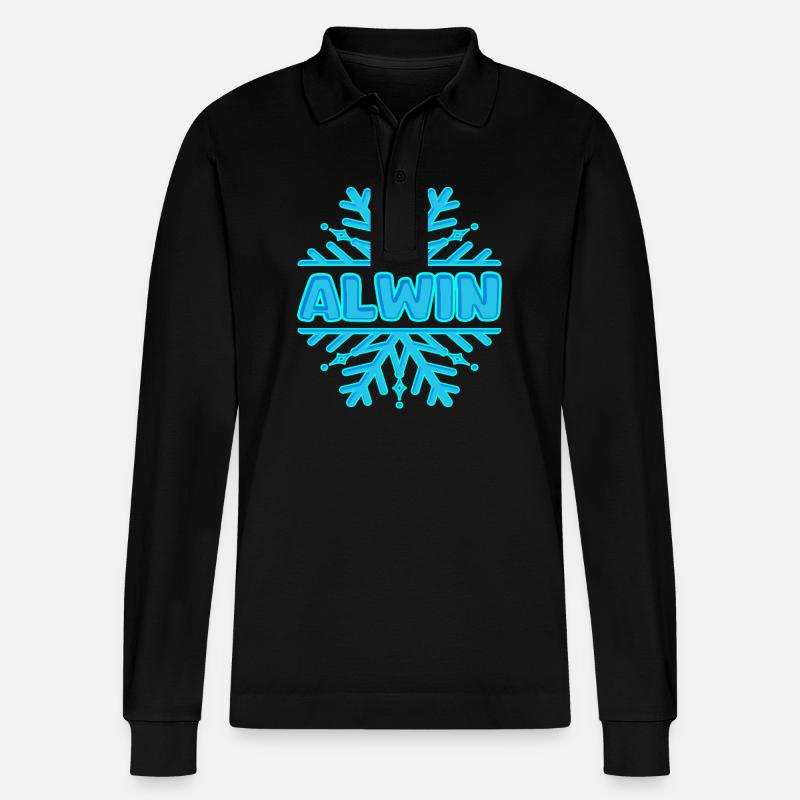 Alwin Alwin - Stanley/Stella Unisex Bio-Langarm-Poloshirt Prepster - Schwarz