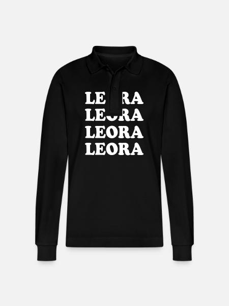 Leora comme nom - Polo à manches longues bio PREPSTER Stanley/Stella Unisexe - noir