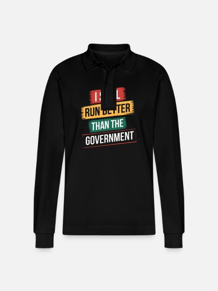Amputation Disability - Stanley/Stella Organic Unisex Long-Sleeved Polo Shirt Prepster - black